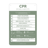 Designer Pool CPR Safety Sign | Green