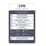 Designer Pool CPR Safety Sign | Navy