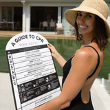 Designer Pool CPR Safety Sign | Arch | Black