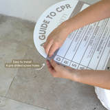 Designer Pool CPR Safety Sign | Arch | Blue