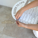 Designer Pool CPR Safety Sign | Arch | Fawn