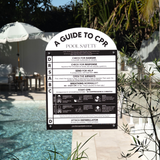 Designer Pool CPR Safety Sign | Arch | Black