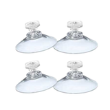 4 x Glass Heavy Duty Suction Caps