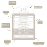 Designer Pool CPR Safety Sign | Arch | Navy