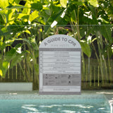 Designer Pool CPR Safety Sign | Arch | Grey